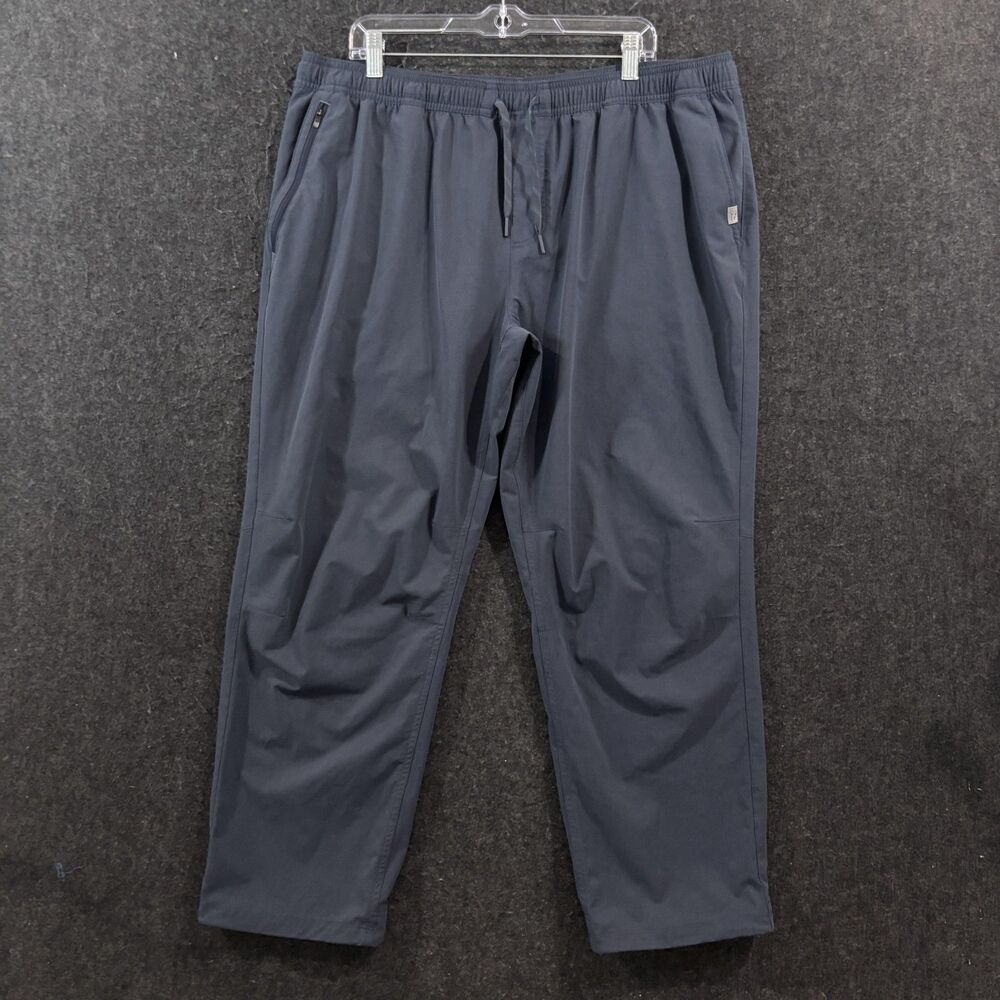 LL Bean Multisport Pants Men's XXL Blue Woven Straight Leg Stretch Hiking 515264